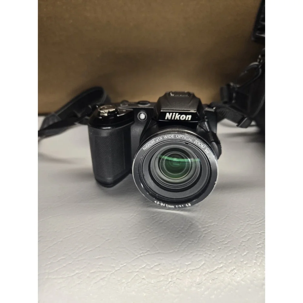 Nikon COOLPIX L120 14.1MP 21x Digital Camera Black With Strap & Case
